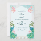 Carte mariage Couleurs d'eau Invitation (Devant)