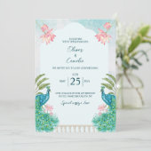 Carte mariage Couleurs d'eau Invitation (Debout devant)