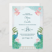 Carte mariage Couleurs d'eau Invitation (Devant / Derrière)