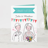 Mariage Couple Doodle Félicitations aux jeunes mar