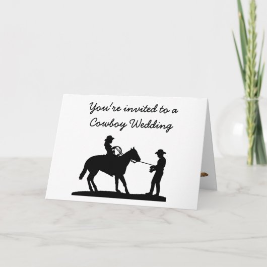 Carte Mariage Cowboy personnalisable (Devant)