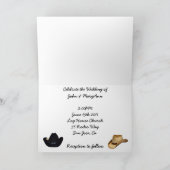 Carte Mariage Cowboy personnalisable (Intérieur)
