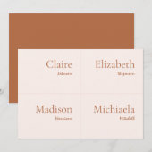 Carte Mariage Crème et Brûlé orange do-it-yourself (Devant / Derrière)