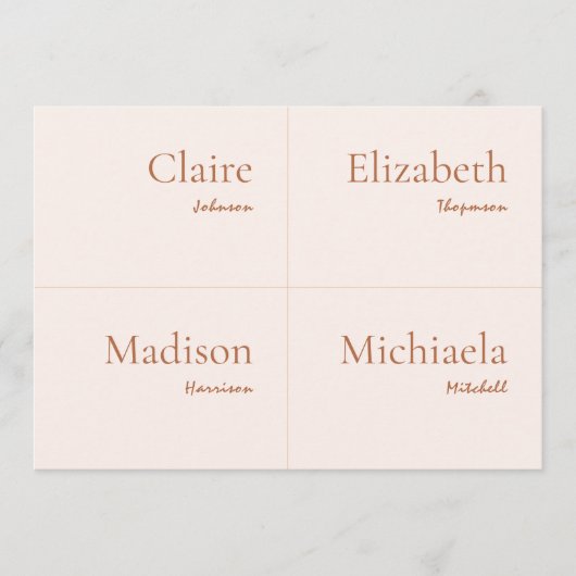 Carte Mariage Crème et Brûlé orange do-it-yourself (Devant)