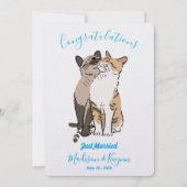 Carte Mariage Cute Cats (Devant)