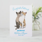 Carte Mariage Cute Cats (Debout devant)