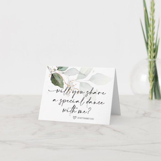 Carte Mariage Daddy Daughter First Dance Bride Demander (Devant)