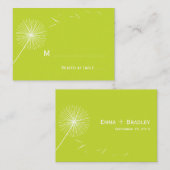 Carte Mariage Dandelion Dreamy - Meadow Green (Devant / Derrière)