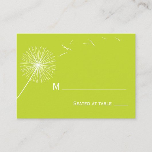 Carte Mariage Dandelion Dreamy - Meadow Green (Devant)