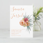 Carte Mariage d'aquarelle de fourche végétale (Debout devant)