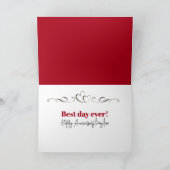 Carte Mariage Date dans Bubble Heart (Intérieur)