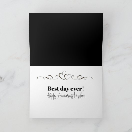 Carte Mariage Date dans Bubble Heart (Intérieur)