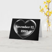 Carte Mariage Date dans Bubble Heart (Fleur jaune)