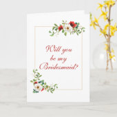 Carte Mariage de automne Bridesmaid (Fleur jaune)