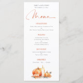 Carte Mariage de automne de bougie russe Citrouille oran (Devant)