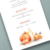 Carte Mariage de automne de bougie russe Citrouille oran