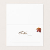 Carte mariage de automne de l'aquarelle de chute d (Extérieur déplié)