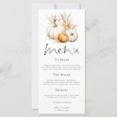 Carte Mariage de automne de Pampas Citrouille de Bohême (Devant)