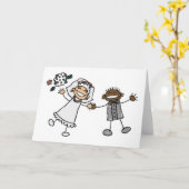 Carte Mariage de bande dessinée (Fleur jaune)