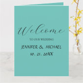 Carte Mariage de bienvenue élégant en calligraphie (Fleur jaune)