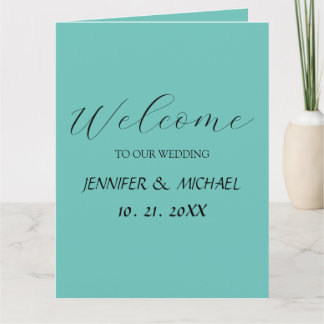 Carte Mariage de bienvenue élégant en calligraphie