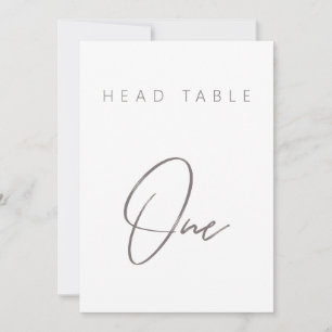Carte Mariage de calligraphie minimaliste simple Numéro