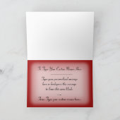 Carte Mariage de carte de voeux Rose personnalisée (Intérieur)