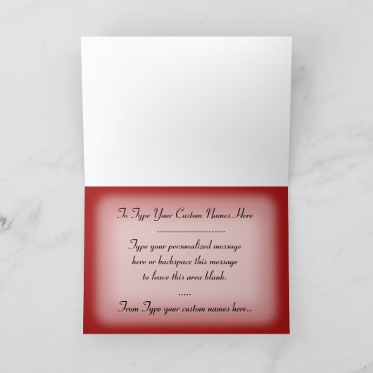 Carte Mariage de carte de voeux Rose personnalisée (Intérieur)