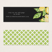 carte Mariage de citrus citron (Devant & derrière)