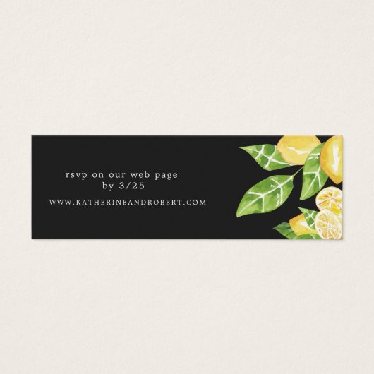 carte Mariage de citrus citron (Devant)