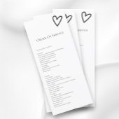 Carte Mariage de commande de service sans fantaisi