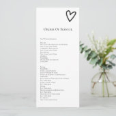 Carte Mariage de commande de service sans fantaisi (Debout devant)