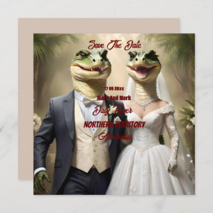 Carte Mariage De Crocodile Australien Sauvez La Date,