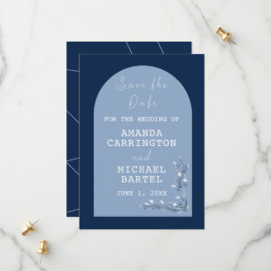 Carte Mariage de date à deux tonalités