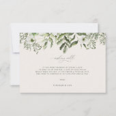 Carte Mariage de demande de cadeau Sage Garden (Devant)