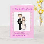 Carte Mariage de dentelle (Fleur jaune)