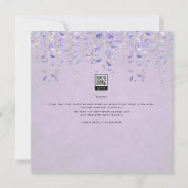 Carte Mariage de dentelle moderne violet (Dos)