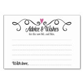 Carte Mariage de deux coeurs Conseils et voeux (Devant)