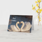 Carte Mariage de félicitations Swans (Fleur jaune)