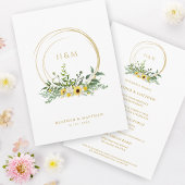 Carte Mariage de fleurs de soleil d'été sophistiqué