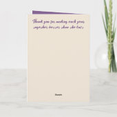 Carte Mariage de fleurs orange femme anniversaire (Dos)