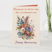 Carte Mariage de fleurs orange femme anniversaire (Devant)