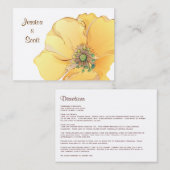 Carte Mariage de Florales d'aquarelle (Devant / Derrière)