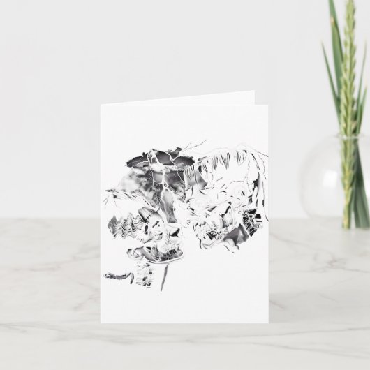 Carte Mariage de Frankenstein rétro et monstre de Hallow (Devant)