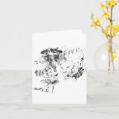 Carte Mariage de Frankenstein rétro et monstre de Hallow (Fleur jaune)