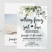 Carte Mariage de Fuite dans la Verdure (Devant / Derrière)