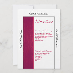 Carte Mariage de grains de bois rose/blanc