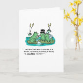 Carte Mariage de grenouille (Fleur jaune)