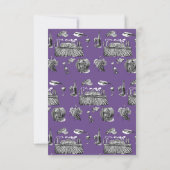 Carte Mariage de guidage Toile & Calligraphie (Dos)