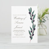 Carte Mariage de la Branche d'Olivier Italie à main (Debout devant)